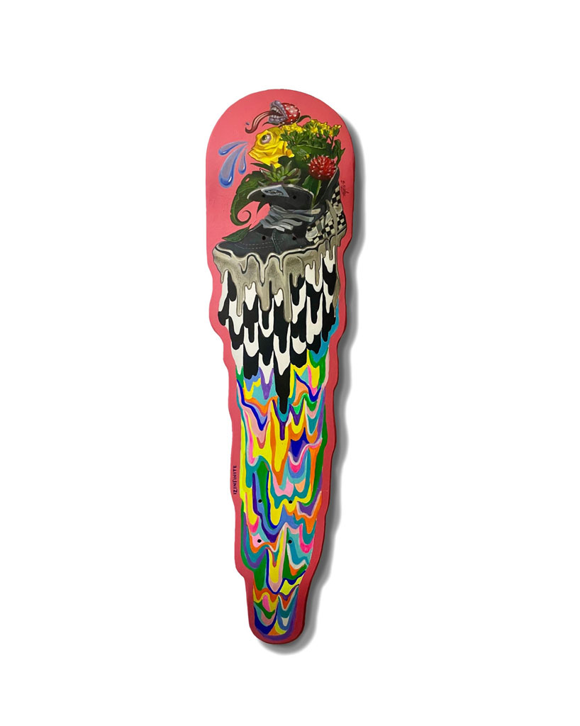 Liquid Sole (acrylic & wood) Izinfinite and Brandon Hurley Arts